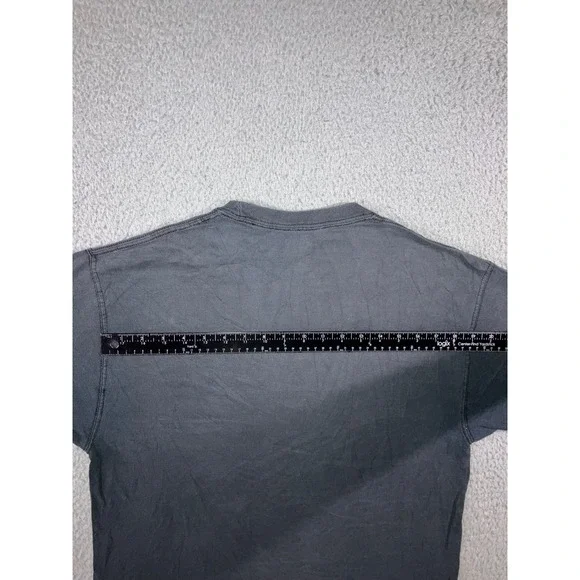 Champion T-Shirt Men L Black Short Sleeve Embroidered Logo Crewneck Faded Tee - Picture 6 of 6